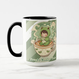 Cute Froggy Coffee Tale Design Mugg