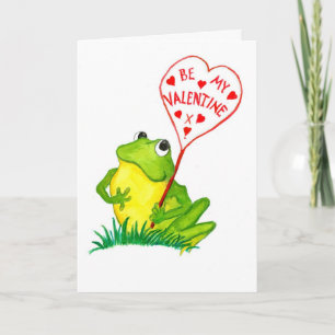 Cute Froggy Valentine Card Helgkort