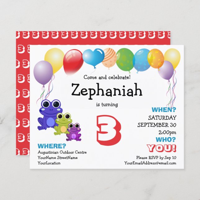 Cute Frogs Ballods Kids oavsett ålder (Fram/baksida)