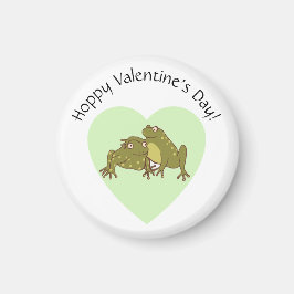 Cute Frogs i Kärlek Hoppy Valentines day Funny Magnet