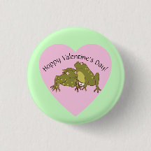 Cute Frogs i Kärlek, Lättfig Hoppy Valentines day