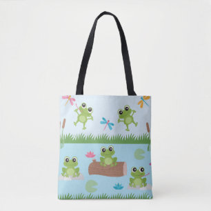 Cute Frogs i Pond Tygkasse