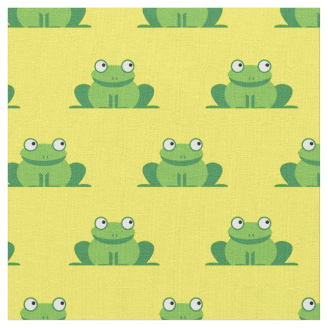 Cute Frogs Kids Baby Nursery Tyg (Närbild)