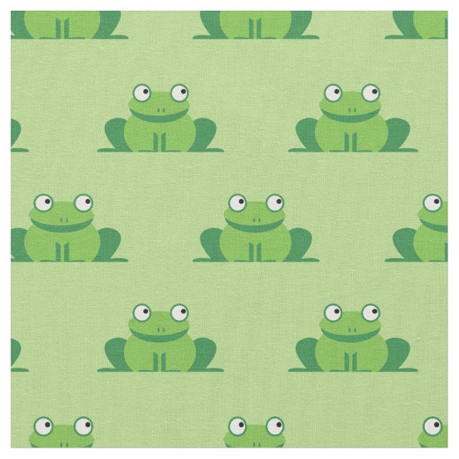 Cute Frogs Kids Baby Nursery Tyg (Närbild)