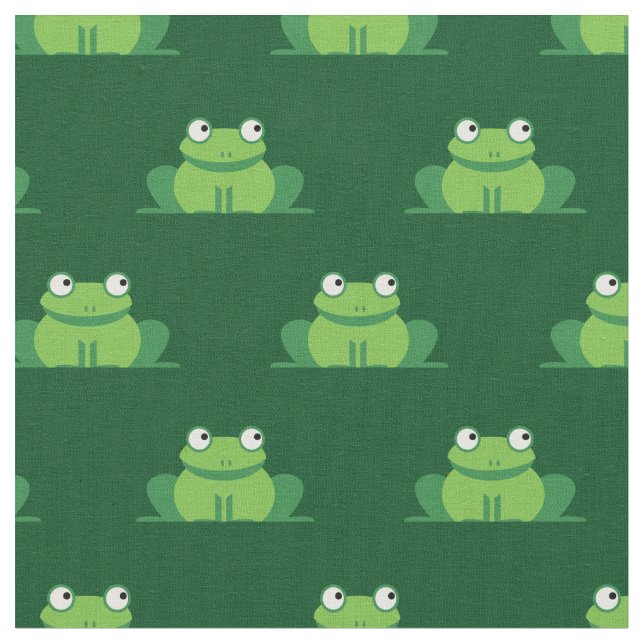 Cute Frogs Kids Baby Nursery Tyg (Närbild)