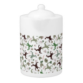 Cute Frogs Nature Floral Pattern