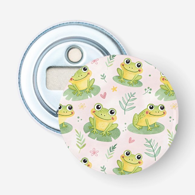 Cute frogs Pattern Flasköppnare (Framsidan)