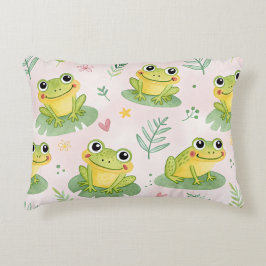 Cute frogs Pattern Prydnadskudde