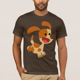 Cute Frolicking Tecknad hund T-Shirt