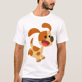 Cute Frolicking Tecknad hund Women T-Shirt