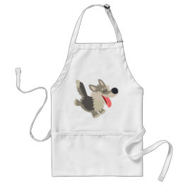 Cute Frolicsome Tecknad Varg Apron Förkläde