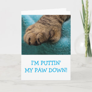 Cute "from the Cat" Anpassningsbar Birday Kort