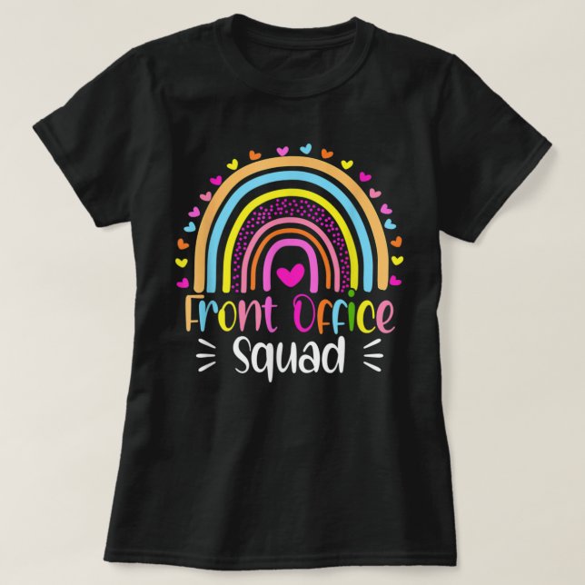 Cute Front Office Squad School Secretary Admin App T Shirt (Design framsida)