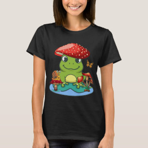 Cute Froshroom Hat Snigel Butterfly T Shirt