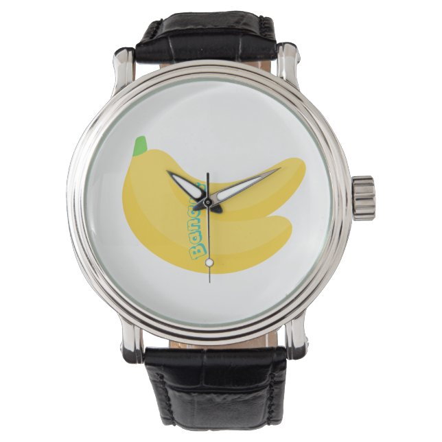 Cute Fruit Art / Tropical Food Aesthetic Armbandsur (Framsida)