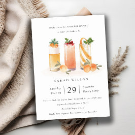 Cute Fruit Cocktail Orange Inbjudan Möhippa