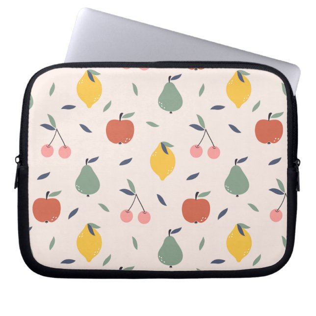 Cute Fruit Mönster Laptop Fodral (Framsidan)