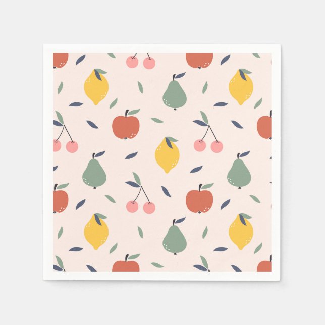 Cute Fruit Mönster Pappersservett (Framsidan)