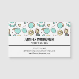 Cute Fruit Mönster Summery Line Teckning