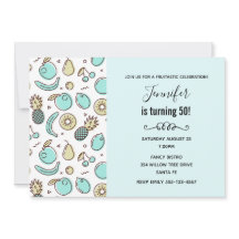 Cute Fruit Mönster Summery ThBästa födelsedagen