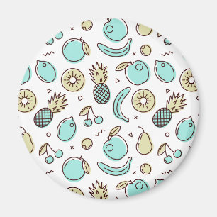 Cute Fruit Mönster Summery ThBäste Magnet