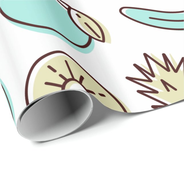 Cute Fruit Mönster Summery ThLED Mönster Presentpapper (Rullad Hörn)