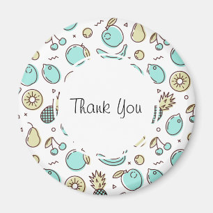 Cute Fruit Mönster Summery ThLED Tack Magnet