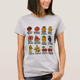 Cute Fruit Stickers Bundle - Lustig sommar T Shirt