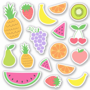 Cute Fruit Stickers - TWOtti Frutti Birthday Klistermärken