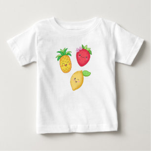Cute Fruits Strawberry Lemon Pineapple, sommar T Shirt
