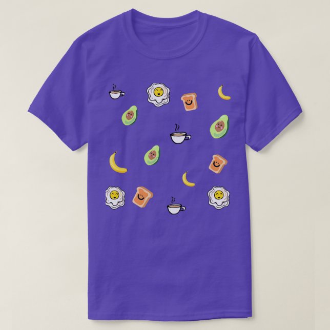 Cute frukost mönster avocado Classic TShirt T Shirt (Design framsida)