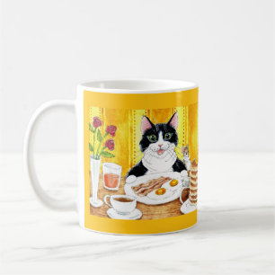 Cute-frukostkaffe av katt mugg