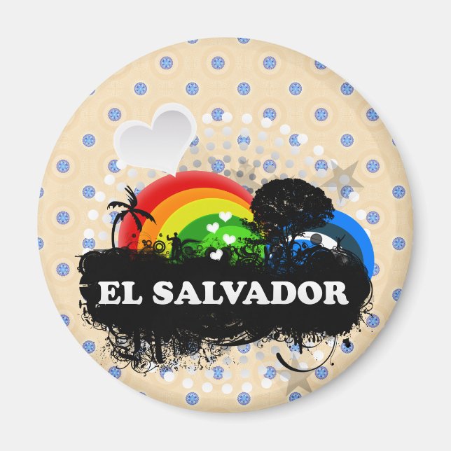 Cute Fruktig El Salvador Magnet (Framsidan)
