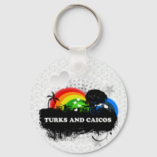 Cute Fruktig Turks och Caicos Nyckelring