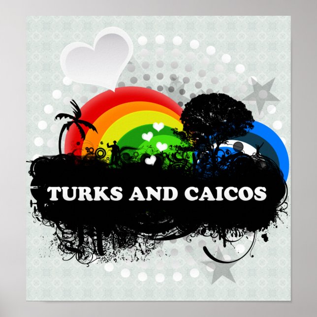 Cute Fruktig Turks och Caicos Poster (Framsidan)