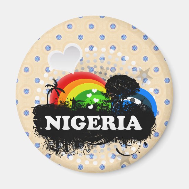 Cute Fruktiga Nigeria Magnet (Framsidan)