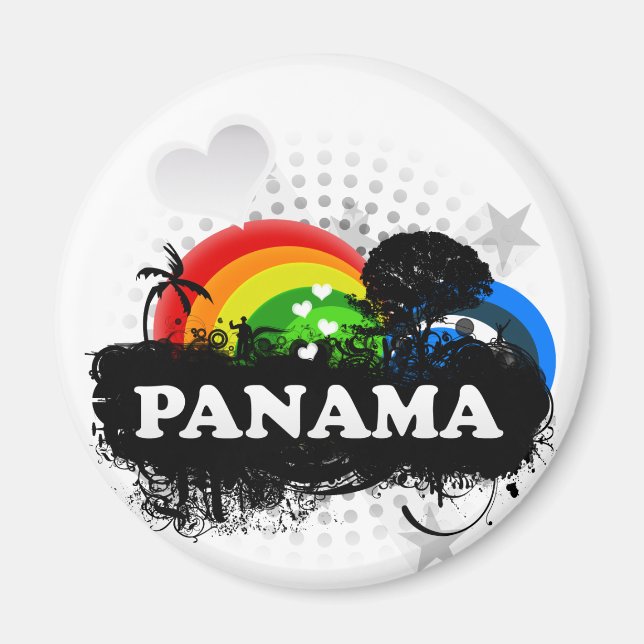 Cute Fruktiga Panama Magnet (Framsidan)