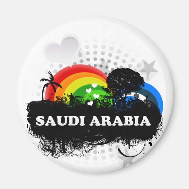 Cute Fruktiga Saudiarabien Magnet (Framsidan)