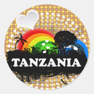 Cute Fruktiga Tanzania Runt Klistermärke