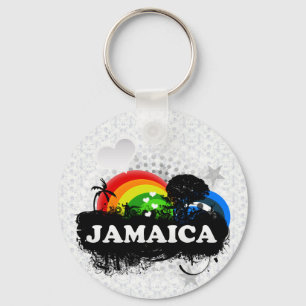 Cute Fruktigare Jamaica Nyckelring