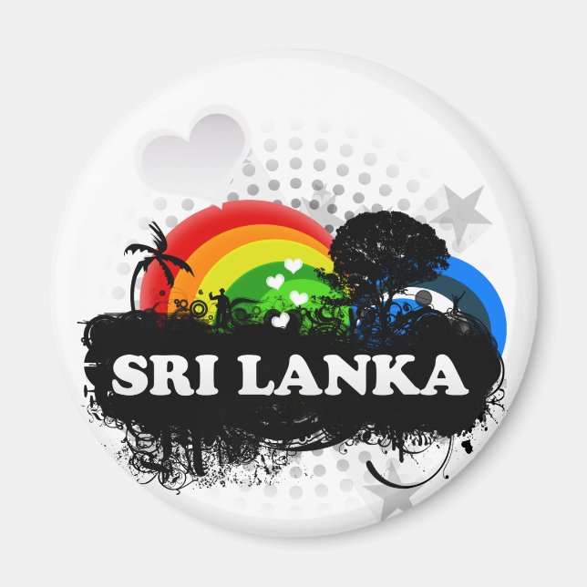 Cute Fruktigare Sri Lanka Magnet (Framsidan)