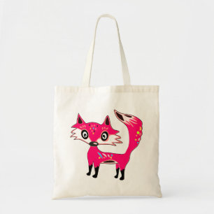 Cute Funky Rosa Fox Tygkasse