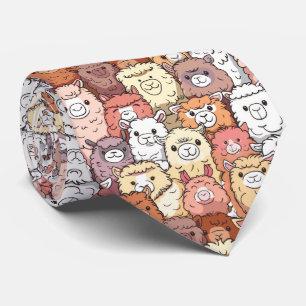 Cute Funny Alpaca Llama Neck Tie Slips