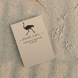 Cute Funny Animal Ostrich Bird Personal Stationery Anteckningskort