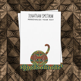 Cute Funny Animal Pet Cat Chic Personal Stationery Anteckningskort