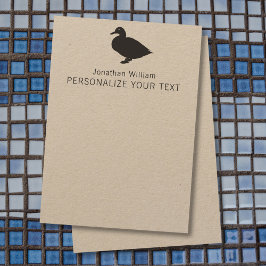 Cute Funny Anka Elegant Retro Personal Stationery Anteckningskort