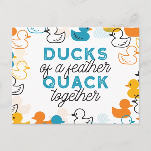 Cute Funny Anka Puns Quote II Vykort (Framsida)