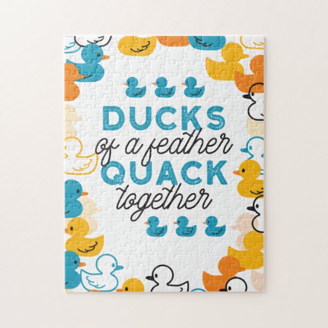 Cute Funny Anka Puns Quote Pussel (Vertikal)