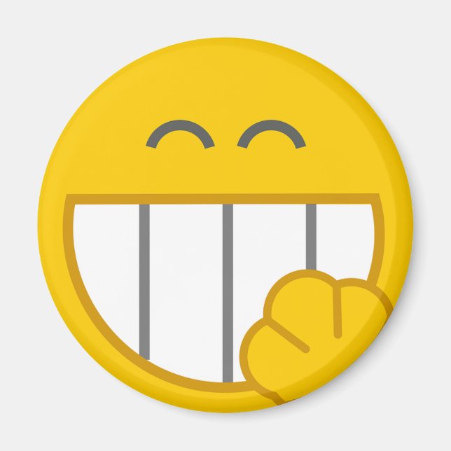 Cute Funny Ansikte Locker Magnet (Framsidan)