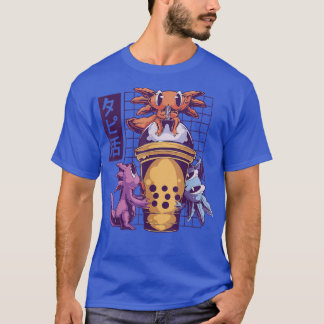 Cute Funny Aolotl Ice Cream Cone Japanese Anime T Shirt